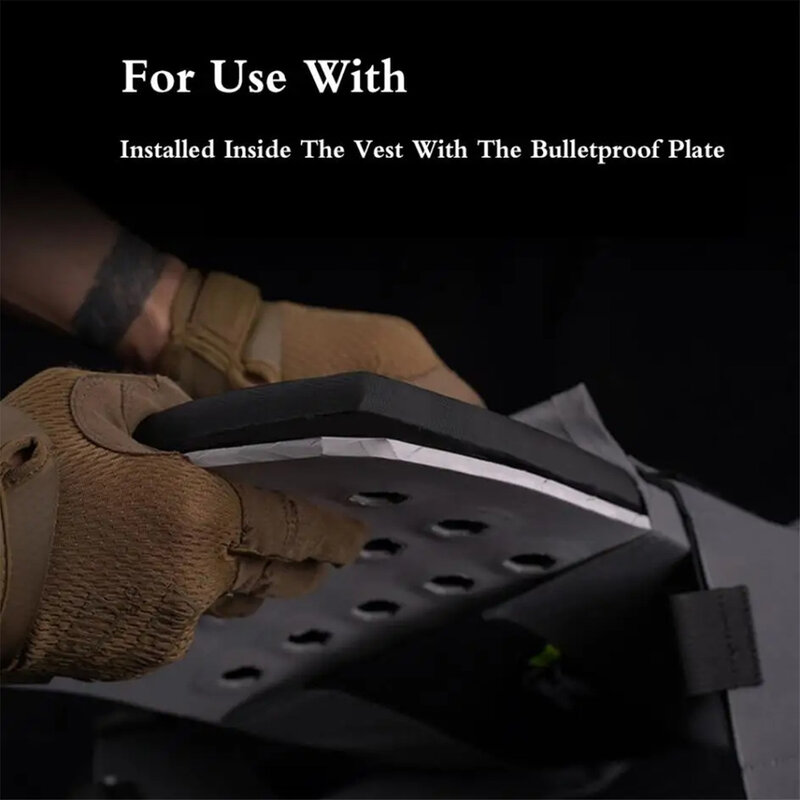 Almohadillas cómodas para placa táctica Airsoft Paintball, revestimiento de placa EVA, diseño ultrafino, deflector a prueba de golpes, 2 piezas