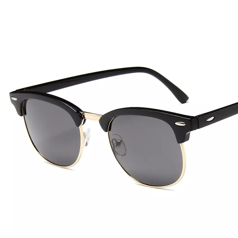 Occhiali da sole polarizzati per uomo e donna occhiali da sole per occhi firmati di marca Semi senza montatura protezione UV400 in stile classico
