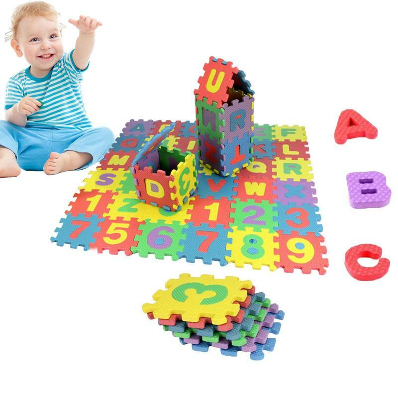 Игровой коврик из пены, 36 плиток, игровые коврики для детской конструкции с высокой гибкостью и безопасными игровыми ковриками, набор для детей дошкольного возраста