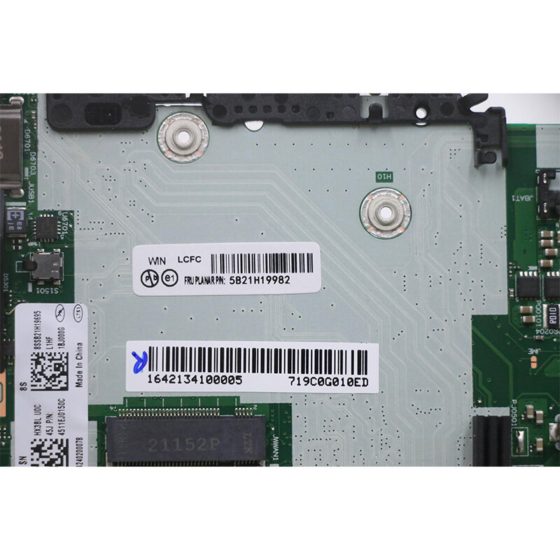 Motherboard NM-D361 untuk ThinkPad X13 Gen 2 / T14s Gen 2 Motherboard Laptop dengan CPU i7 RAM: 8G FRU Motherboard