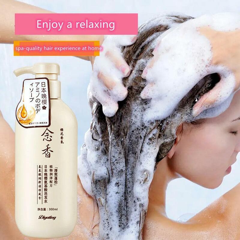 Shampooing japonais pour tous les types de cheveux, revitalisant pour le corps, parfum aux acides aminés, bain de gratitude, humidité douce, soins de la peau, 300ml, Z3C9