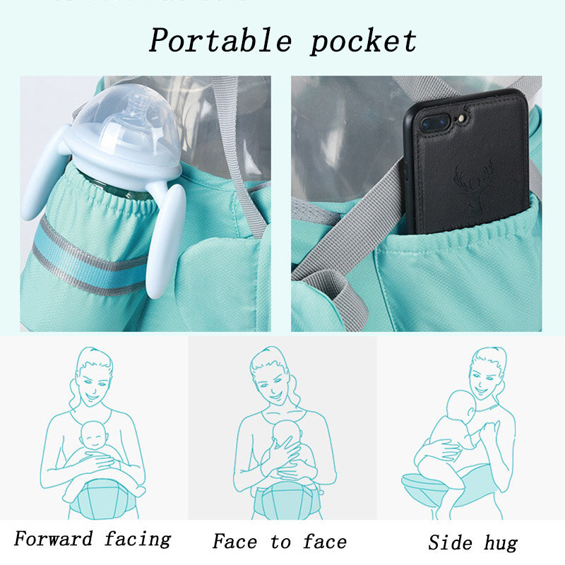 Taburete de cintura antideslizante para bebé, asiento de cadera infantil, cinturón de protección ajustable, correa de ventilación
