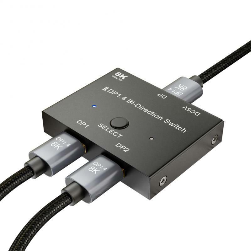 DP Switcher 1.4 Version 8K@60Hz One In Two Two In One Bidirectional Interconversion Switch Distribution Converter Adapter