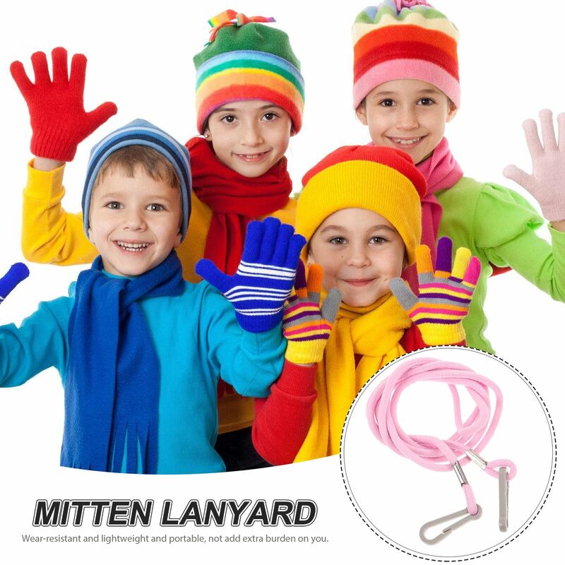 Rękawice antyrobocze smycz dla dzieci dzieci rękawice robocze uchwyt na linę zimową do pracy dzieci rękawice robocze na szyję wieszak na linę