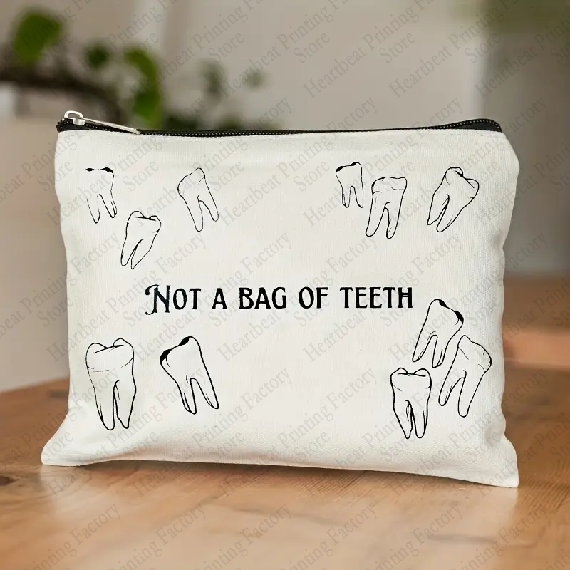 Косметичка для стоматологических работников, не мешок с узором зубов, необходима для медсестер, лучший подарок для работников зубов, сумка для губной помады для стоматологической больницы