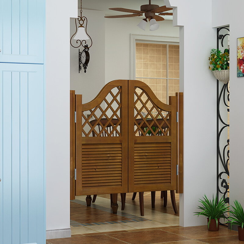 Porta dupla minimalista moderna para cozinha, porta interior da cintura, cerca de madeira maciça, entrada do corredor, livre