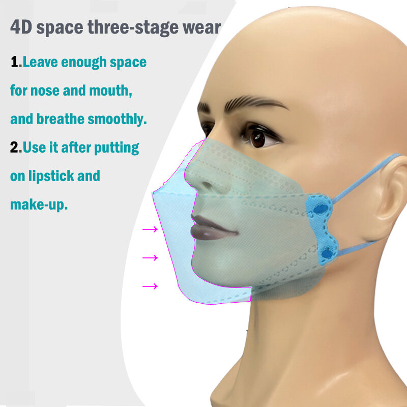 20/50 pçs 4 camadas cores máscara fpp2 adultos ffp2 máscara adulto preto tecido rosto fpp2 máscara 95% filtro respirador ffp2 máscara