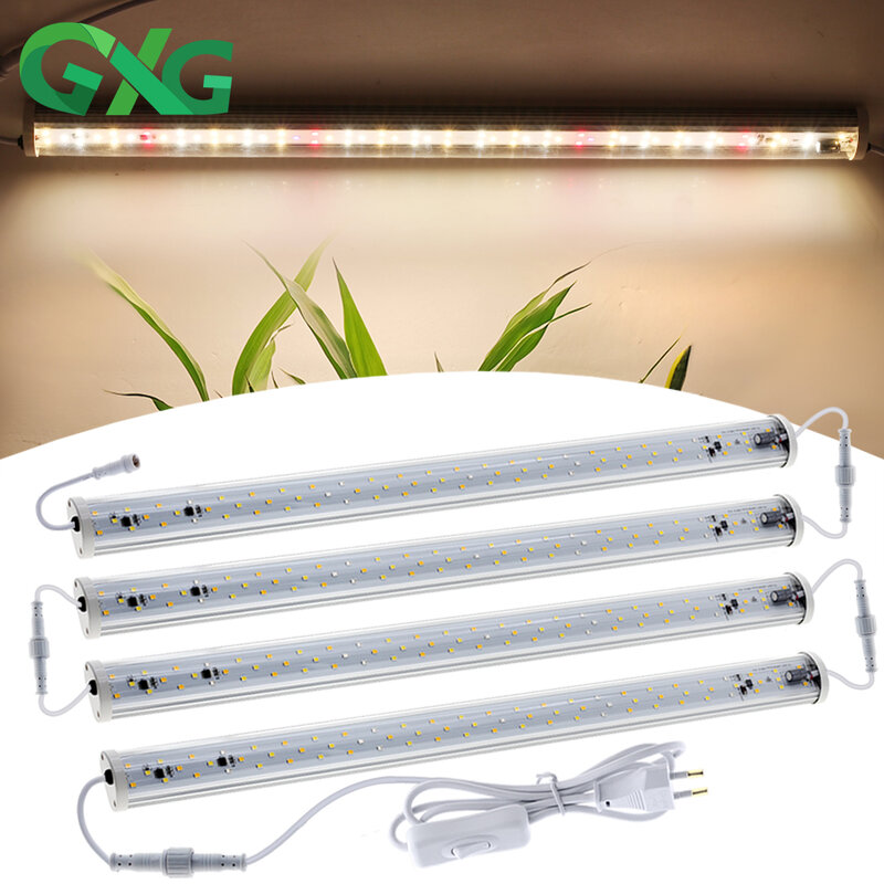 หลอดไฟ Grow LED เต็มสเปกตรัม1-6ชิ้นหลอดไฟ LED 220 IP65กันน้ำปลูกพืชบาร์โคมไฟ phytolamp สำหรับต้นกล้าดอกไม้เรือนกระจกเต็นท์