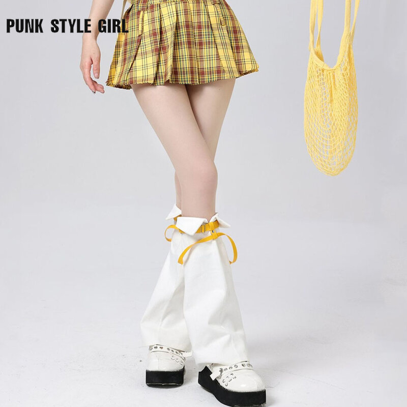 2024 Cosplay subculture in stile giapponese scaldamuscoli larghi moda Turn Down Y2K cintura coreano Kawaii coscia alta calzini costumi anni '90