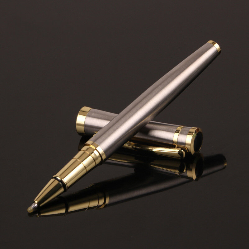 Stylo à bille en métal de luxe avec clip, stylos à bille signature pour l'écriture professionnelle, la papeterie de bureau, l'acquisition de logo personnalisé, le nom, le cadeau