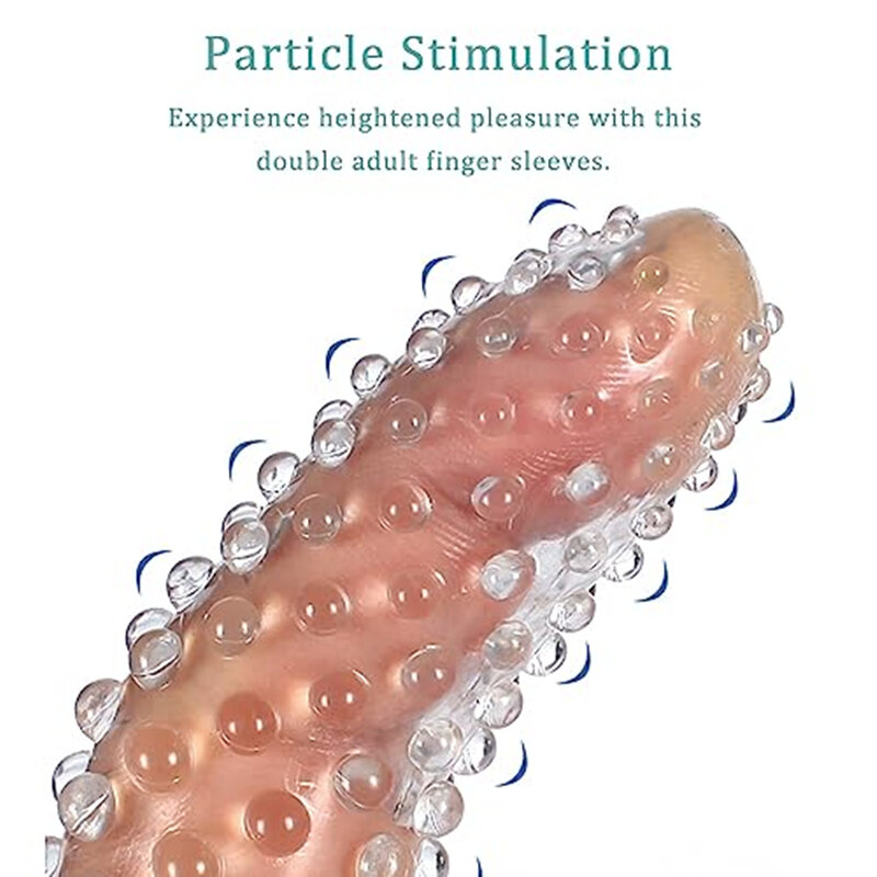 Estimulador de clítoris y punto G para mujer, manga de dedo, juguete sexual de silicona suave, estimulación Vaginal y Anal
