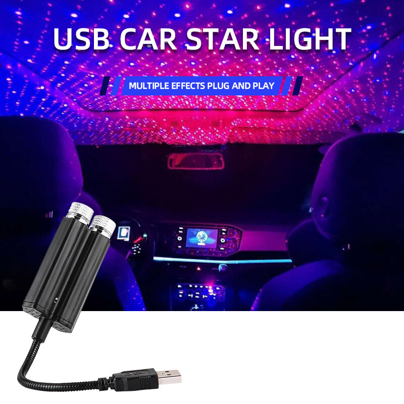 1 قطعة سقف السيارة ستار ضوء USB LED أضواء الداخلية النجوم جو العارض الديكور ليلة ديكور المنزل غالاكسي ضوء الملحقات