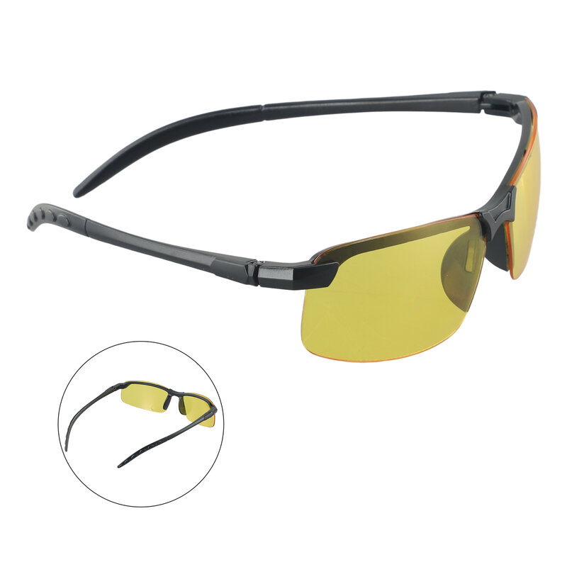 Óculos camaleão masculino, óculos de sol PC, muda de cor, visão diurna e noturna, acessórios para carro, preto e amarelo, 1pc