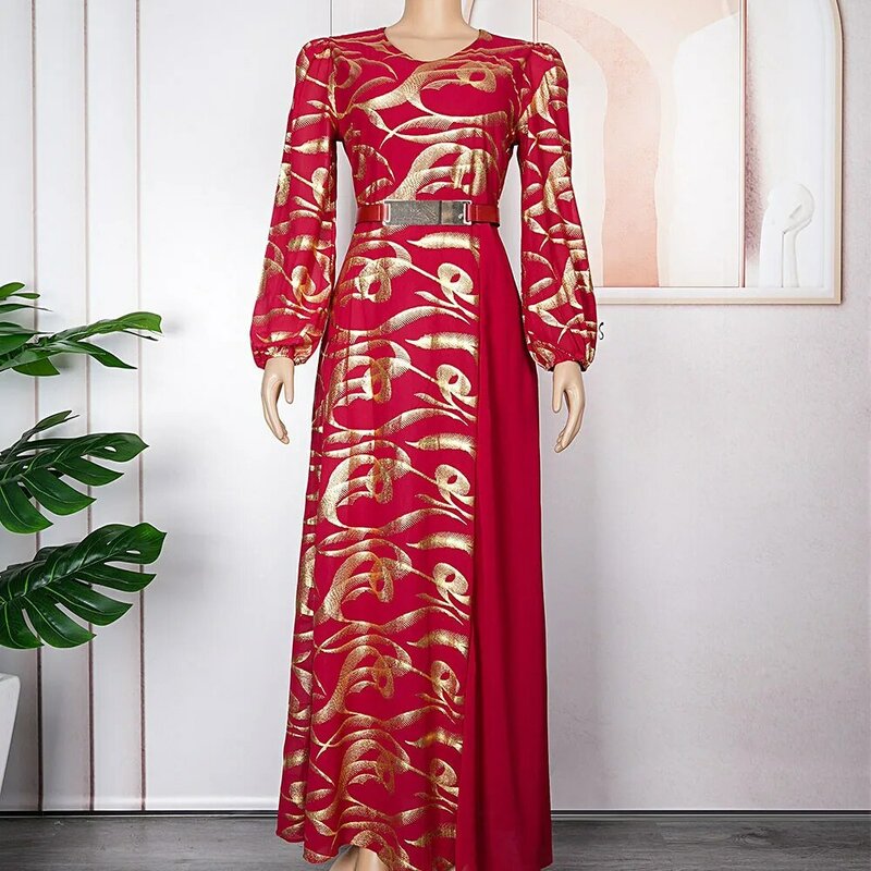 Новинка 2023 года, шифоновое платье в европейском и американском стиле, вечернее платье большого размера в африканском стиле с поясом, 481 #
