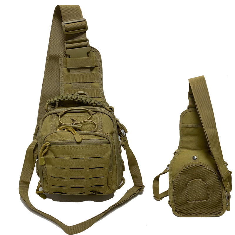 600D النايلون التكتيكية حقيبة الكتف متعددة الوظائف الصدر حزمة واحدة الكتف رسول حقيبة الرياضة العسكرية مول