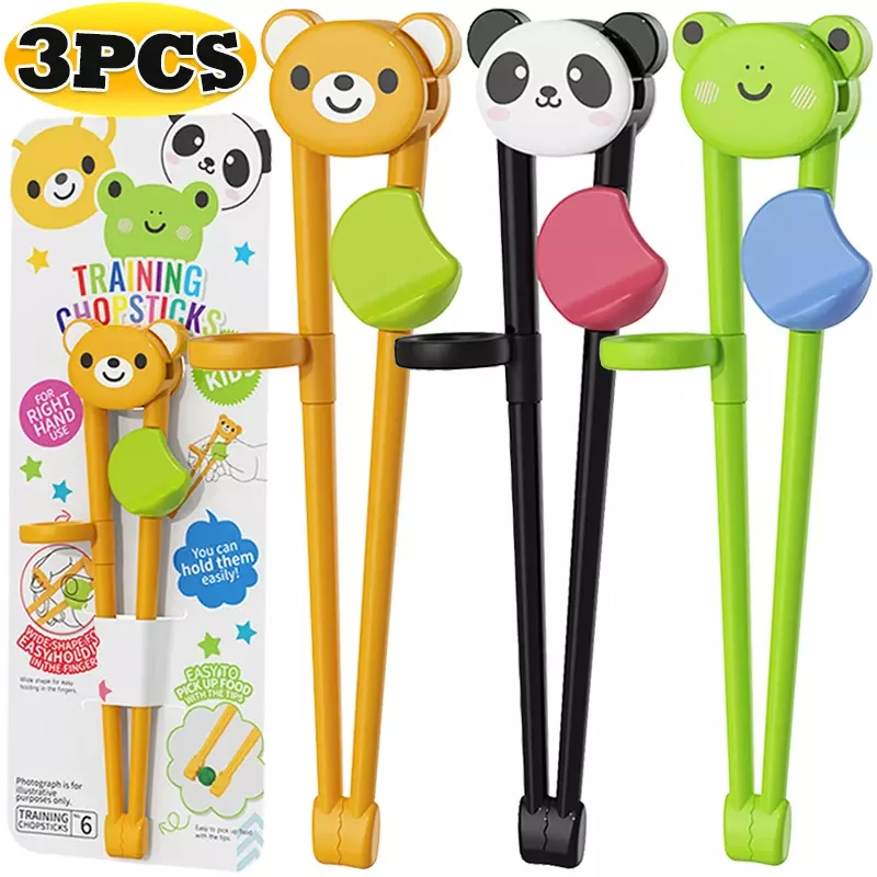 Cartoon Dier Eetstokjes Voor Kinderen Schattige Beer Panda Elementair Leren Chopstick Baby Kids Training Serviesgoed Voedsel Sticks