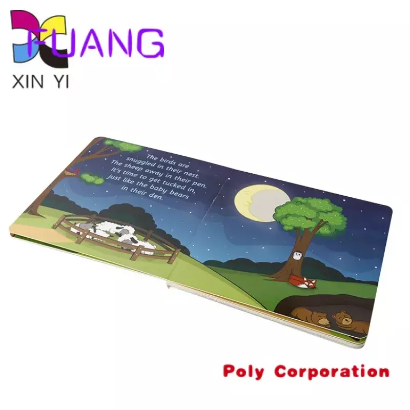 Custom Guangzhou custom color eco-Friendly picures story kids baby board book printing