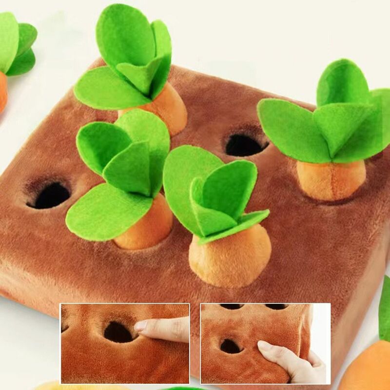 Interaction Toys Pulling Radish Snuffle Mat Pull Up Carrots Plush Carrot Toys Child Educational Toys Pet Dog Chew Toy
