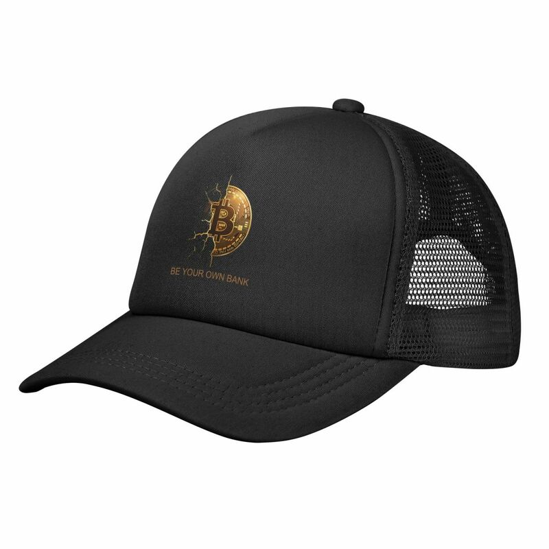 Bitcoin Be Your Own Bank Funny Baseball Caps Mesh Hats Activities Sport Unisex Caps