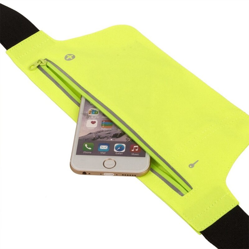 Sac de téléphone portable invisible en tissu LyJean-, sac de taille de sport ultra fin, portefeuille de sécurité GNE, sac de ceinture