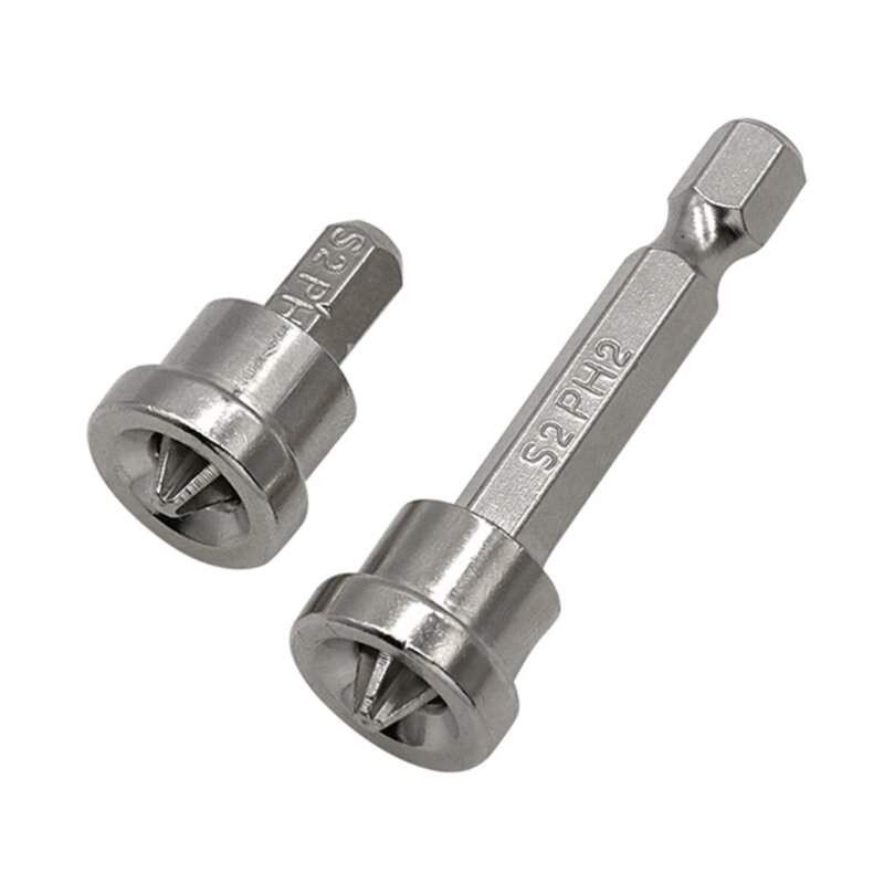 25/50 mm magnetischer PH2-Schraubendreherbit, sicheres Schraubenbefestigungswerkzeug für Heimwerker-Reparaturen, Bohren Drosphip