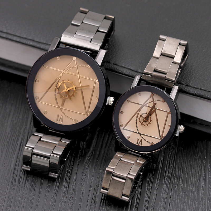 Gorąca sprzedaż Splendid oryginalny zegarek marki zegarek dla pary mężczyźni kobiety czarny Metal zegarki kwarcowe reloj hombre relogio feminino