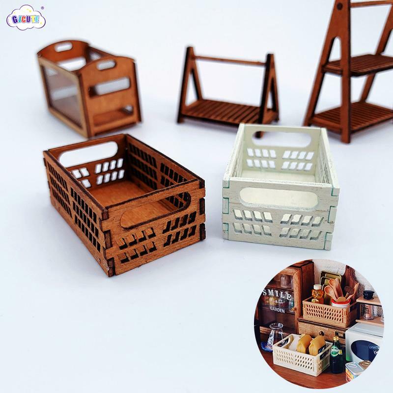 Dollhouse Miniature Storage Baskets, Dolls House, Bread Food Basket, Furniture Decoration Acessórios, Brinquedos, 1:12