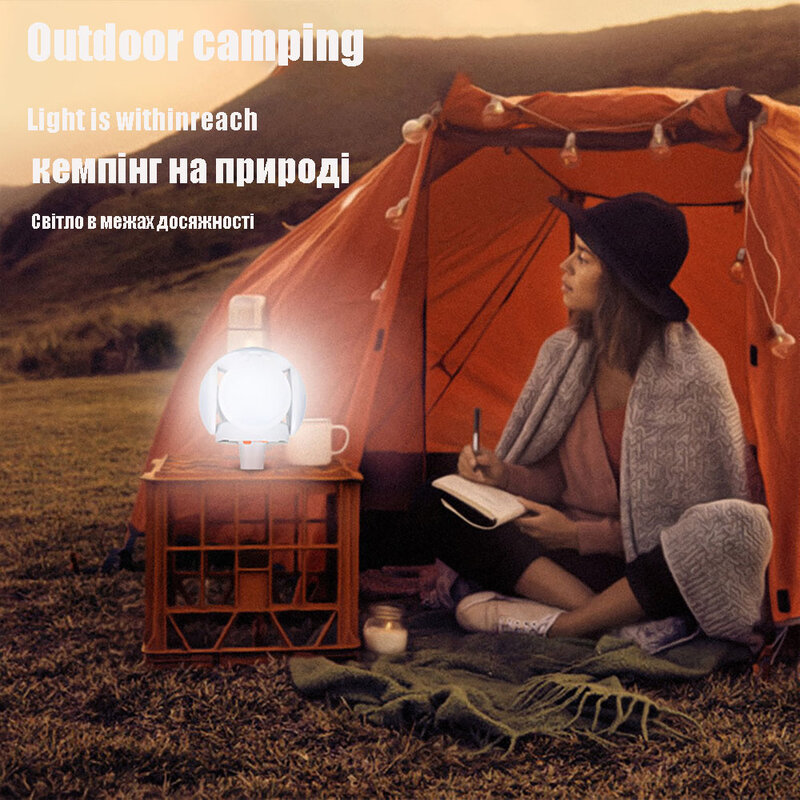 ポータブルキャンプテントライトハイパワーランタンスポットライトソーラー充電式電球屋外照明ランプ自然ハイキング