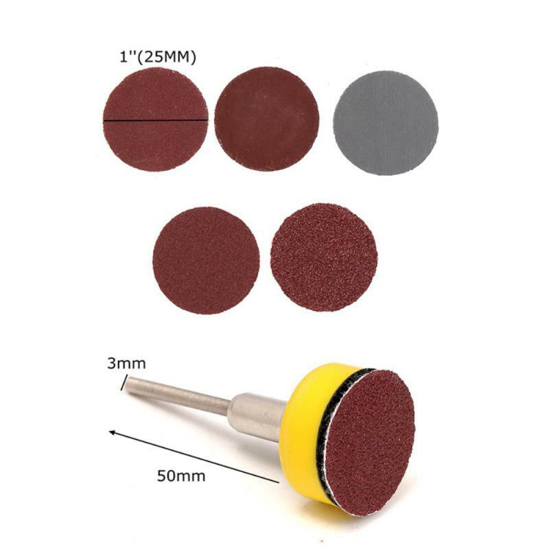 Sandpaper  Abrasive Polishing Tool Woodworking Metal Grinding Disc Diameter 1 Inch 100 Pieces Sandpaper Set Tools
