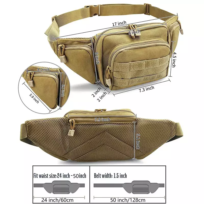 Phone Tactical Military Sports Camping Bag Pouch Nylon Waist Army Belt Pack Climbing Outdoor Hiking Men Hunting