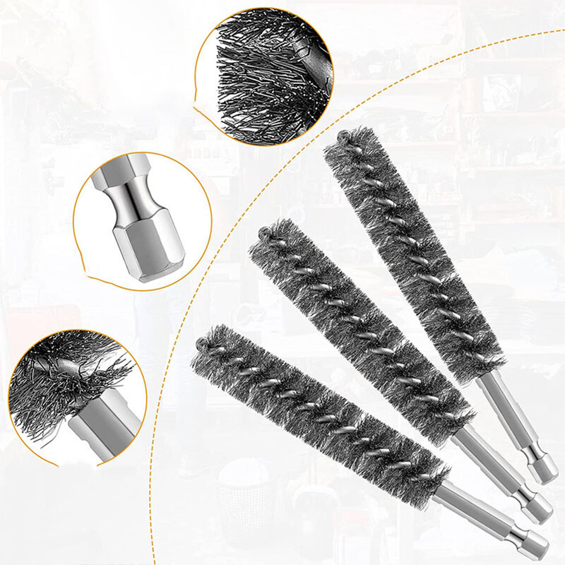 Cepillos de limpieza de alambre de acero inoxidable, 6 tamaños, varios materiales que le aportan efecto de limpieza, alta calidad