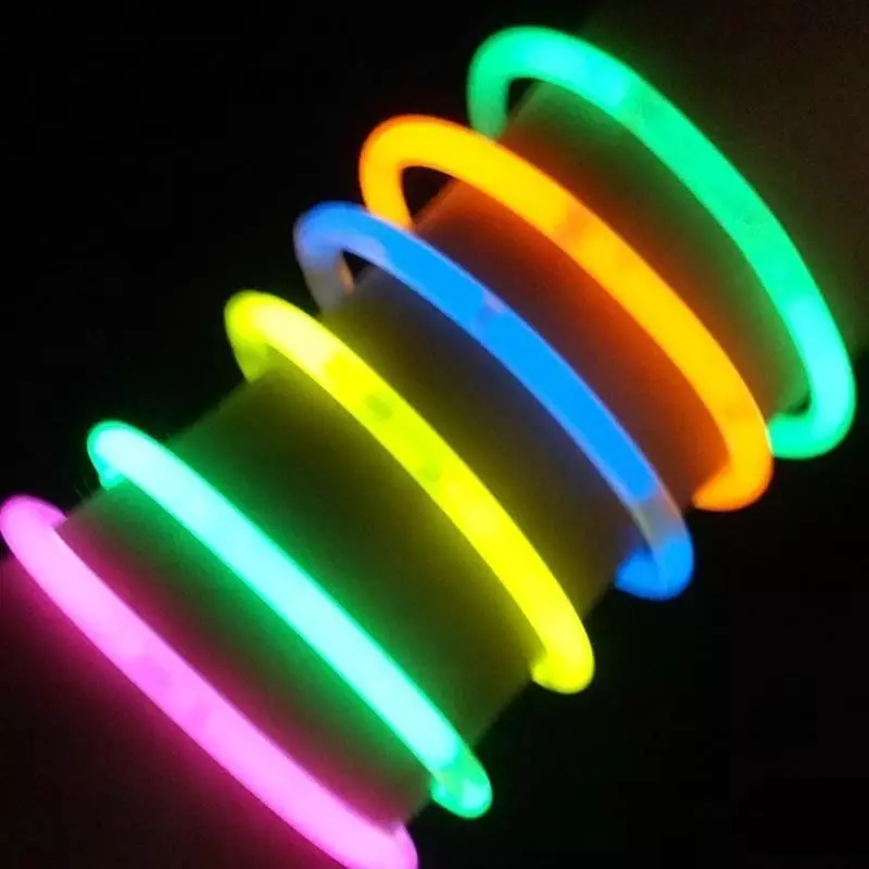 Barras fluorescentes de colores para decoración de fiestas, palitos que brillan en la oscuridad, pulsera, collar, manualidades, Navidad, boda, 10/50 piezas