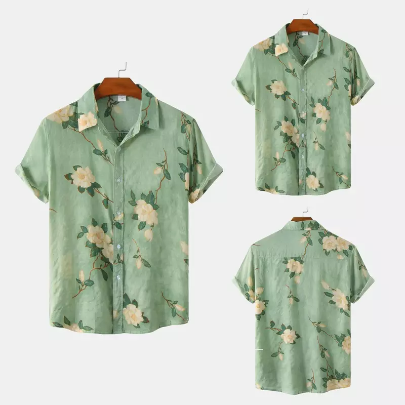 Men Clothing 2022 Summer New Large Size Men's Short Sleeve Shirts Casual Fashion Printed Shirts Men's Shirts