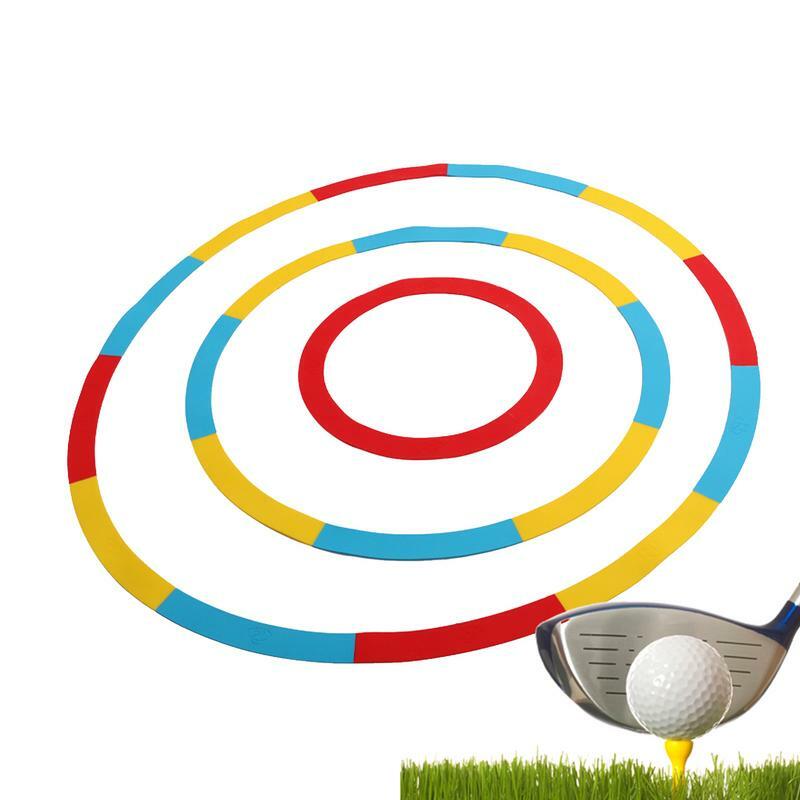 Приспособление для игры в гольф, водонепроницаемость, искусственные круги в силиконе, экономия пространства, тренировочные круги для гольфа в ярких цветах для парков и гольфа