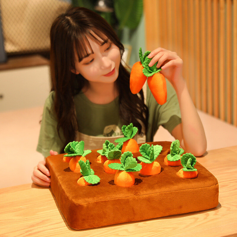 Juguete de peluche creativo para niños y bebés, muñeco de peluche de verduras rellenas, juguetes de interacción entre padres e hijos, regalo Kawaii divertido