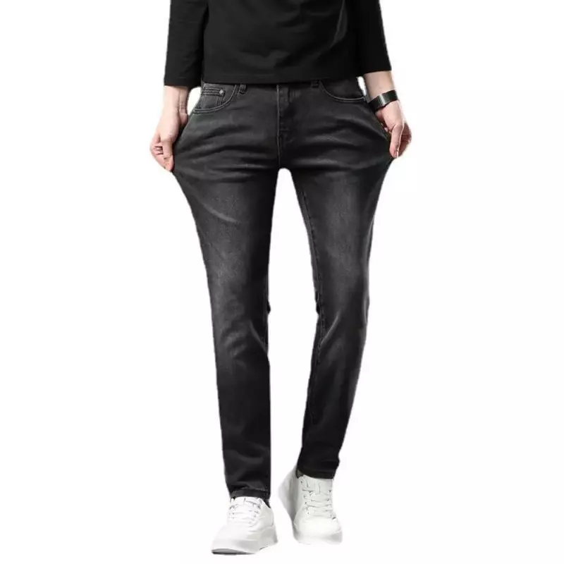 2023 New Korean Fashion Jeans larghi da uomo Classic Unisex uomo pantaloni dritti a gamba larga Hip Hop Bagy Y2k Jeans neri pantaloni da uomo