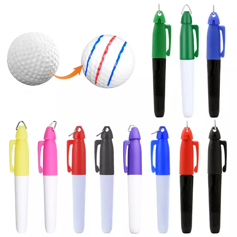 1 Pc Professional Golf Ball Liner pennarelli penna con gancio per appendere disegni segni di allineamento strumento portatile per Sport all'aria aperta per regalo golfista
