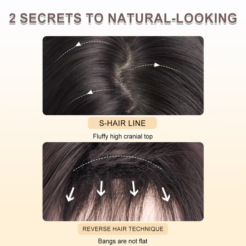 Alxnan-長い波状の人工毛ウィッグ,接着剤付きの自然な黒のかつら,日常のコスプレパーティー,耐熱性,偽の髪