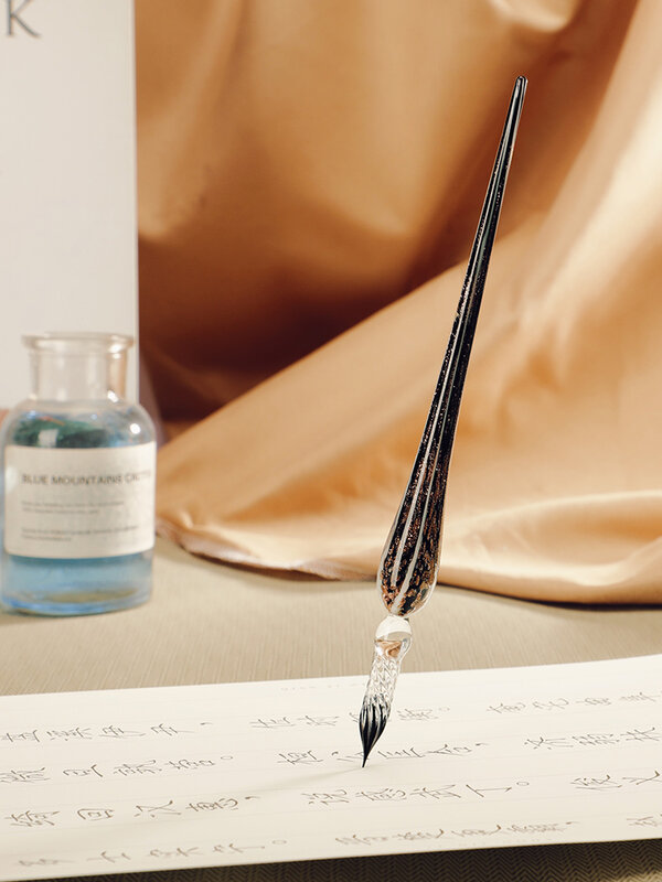 Набор перьевых ручек ручной работы, с позолотой, с кристаллами, ручки для подписи