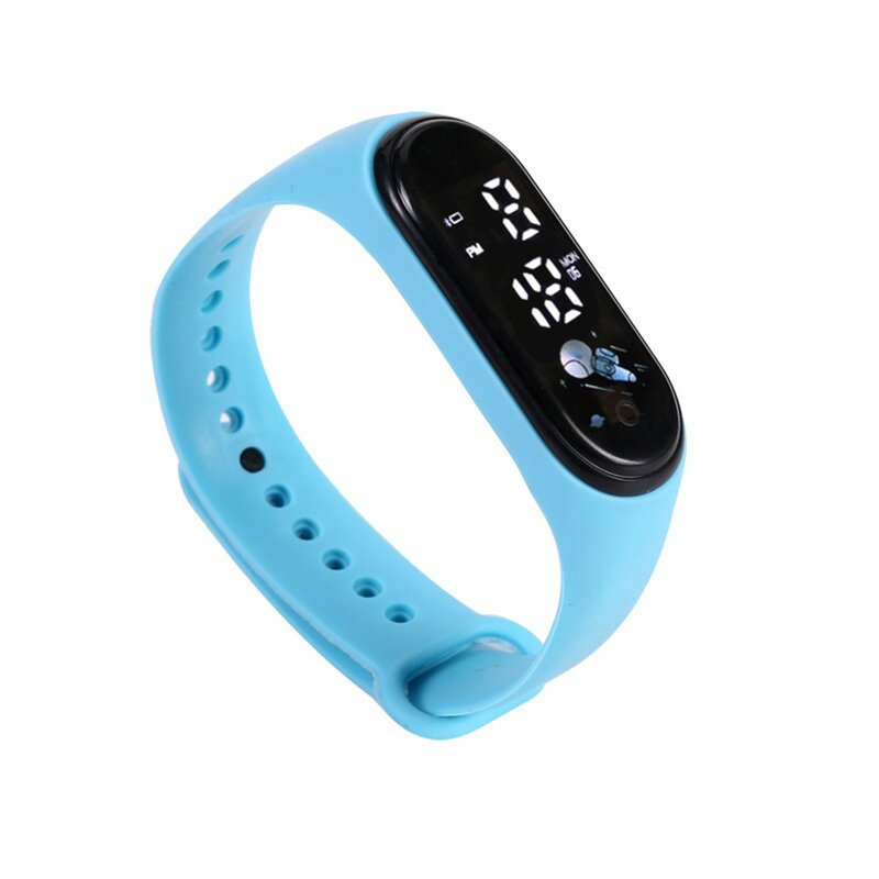 Montre-bracelet de sport numérique pour enfants, affichage du numéro de PET LED, bracelet de sport en plein air, bracelet pour filles et garçons
