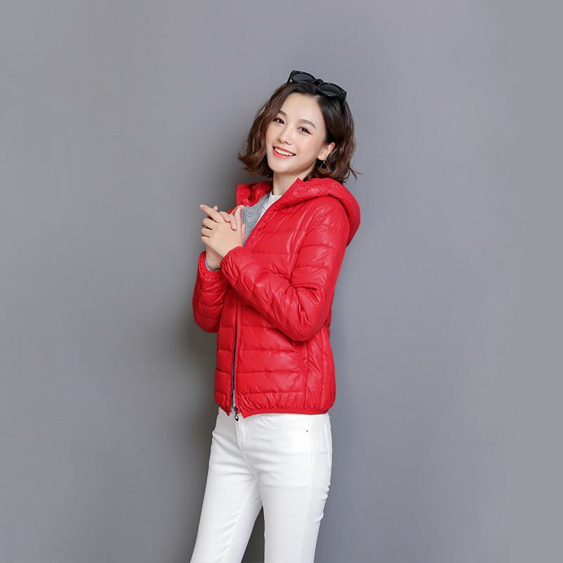 Women Jacket Winter Fashion Keep Warm Hooded Fashion Padded Puffer Jacket Light Ultra-thin Style Spring Autumn Female Slim Coat