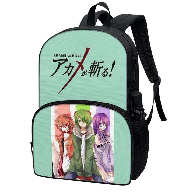 FORUDESIGNS Akame Ga zabić! Uniwersalne plecaki szkolne dla uczniów z Anime nowy stylowy podręczny plecak z podwójnym zamkiem błyskawicznym klasy