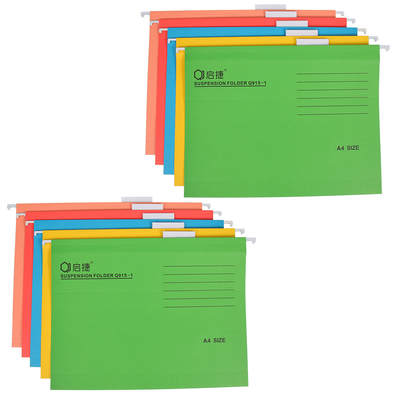 Cartella da 10 pezzi cartelle di File appese dimensioni adeguate contenitore di Coupon tasca classificatore cornice di carta ufficio per forniture