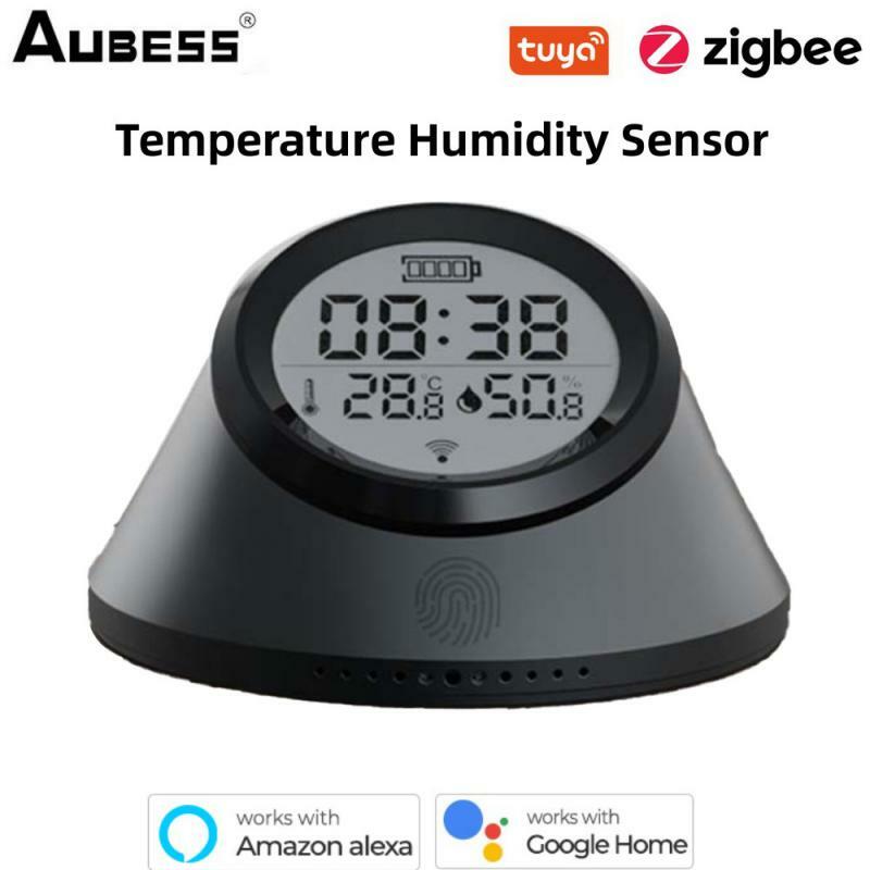 Датчик температуры и влажности Tuya Zigbee, умное управление через приложение, работает с Alexa Google Home