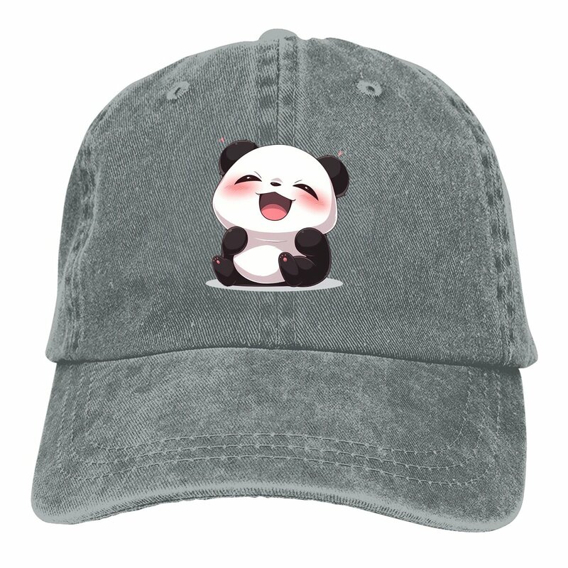 กระบังแสงหมวกปีกกว้างหัวเราะเสียงดังหมวกฮิปฮอปน่ารักสัตว์หมีแพนด้าหมวกยอดแหลม
