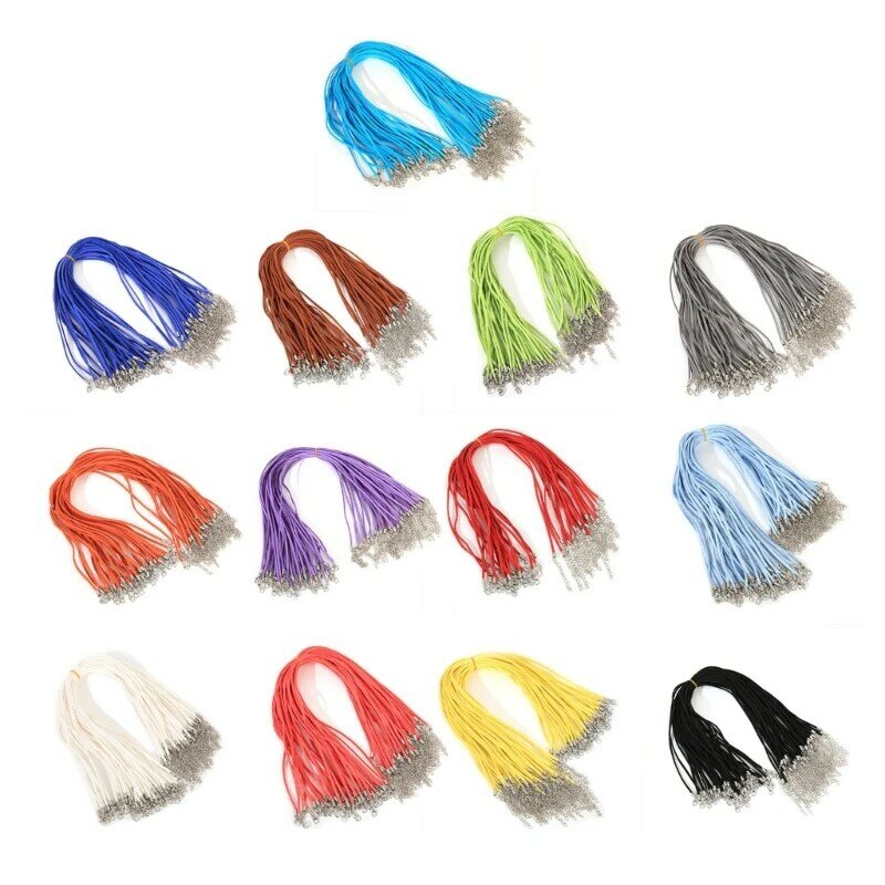 652F ปรับ Clasp Suedes เชือก Lobster Clasp String Cord Velvets Cord Chain