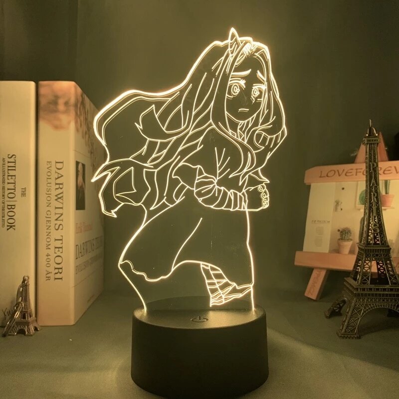 내 영웅 아카데미 Led 야간 조명 램프 미도리 야 이즈 쿠 그림 야간 조명 어린이를위한 침실 장식 멋진 생일 선물 3d 램프