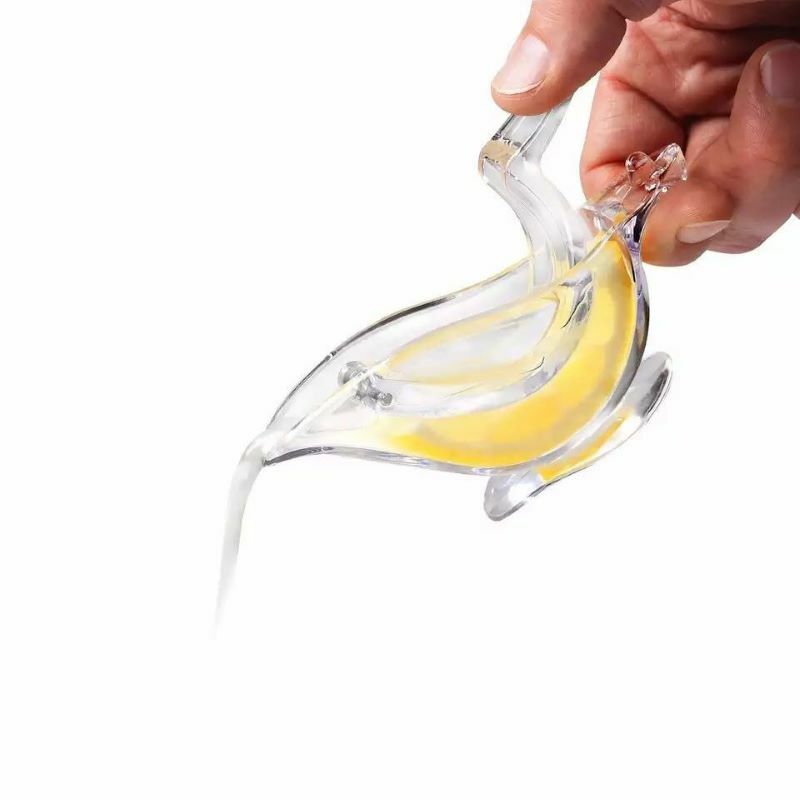 Klip Lemon Manual Pembuat Jus Buah Transparan Alat Dapur Rumah Bentuk Burung Pembuat Jus Jeruk Pegangan Tangan Mesin Pemeras Jeruk