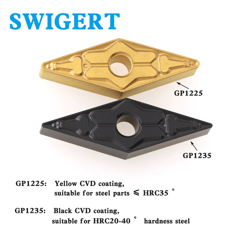 SWIGERT высококачественное лезвие NC, 35 °, Ромбический цвет, желтая, черная сталь, особый профиль поворота
