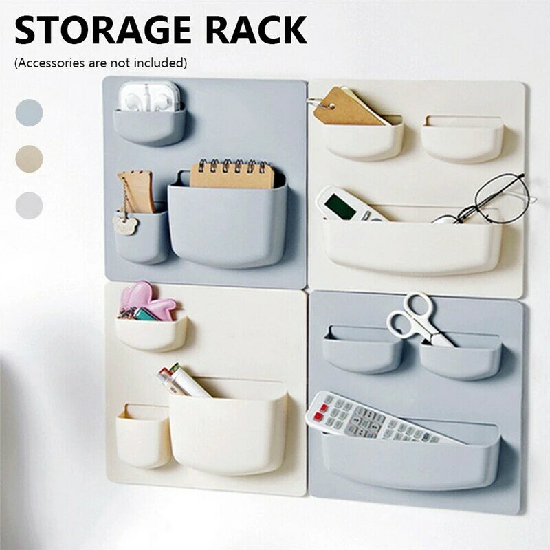 Hole-free hanging wall storage rack for home use wall storage rack for kitchen bedroom bathroom storage
